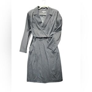 NWT Black and White Houndstooth Belted Dress, Size XL